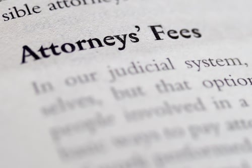 Personal Injury Lawyer Fees Concept